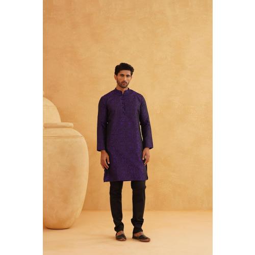 Sojanya 3XL (Since 1958 Men'S Jackquard Silk Only Long Kurta