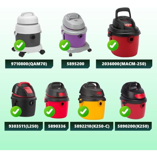 5 Pack ALYYDBG for Shop Vac Bags 2-2.5 Gallon Type B 90668 9066800 9066833