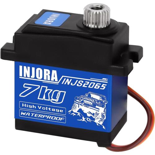 INJORA 7KG Servo INJS2065 with Mount and Servo Horn for TRX4M TRX4MT 1/18 RC Crawler Upgrade Parts, High Torque Waterproof