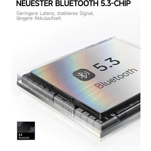 Picun B8 Bluetooth Headphones, 120H Playtime Headphone Wireless Bluetooth with 3 EQ Modes, Low Latency, Hands-Free Calls, Over Ear Headphones for Travel Home Office Cellphone PC Black