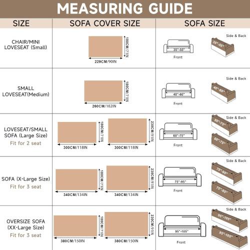 VClife Boho Couch Cover for 2 Cushion Couch Sofa Cover Thick Chenille Sectional Sofa Cover for Dog Modern Beige Khaki Cream White Plaid Triangle Sofa Slipcover Loveseat Cover Futon Covers 71''x118''