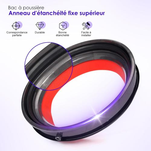 Dust Bin Top Fixed Sealing Ring Replacement Part Compatible with Dyson Cyclone V10 SV12 Vacuum Cleaner, Dust Bucket Dirt Cup Bin Parts Replacement Accessories