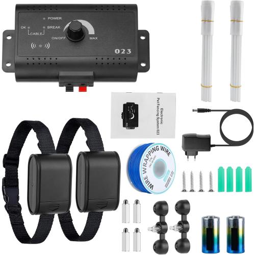 Moclever Wireless Dog Fence System – 1.2 Acre Electric Pet Containment System w/Waterproof Shock Collar, Underground 984FT Wire, Safe & Adjustable Boundary for Small, Medium & Large Dogs