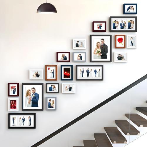 RPJC 11 x 14 Picture Frames Made of Solid Wood and High Definition Glass Display Pictures 8x10 with Mat or 11x14 Without Mat for Wall Mounting Photo Frame Black