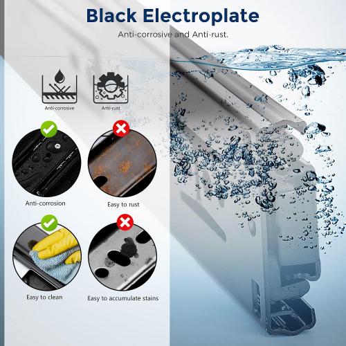 Ravinte 22 Inch Soft Close Drawer Slides 10 Pairs 20 Pack Black Full Extension Ball Bearing Drawer Glide Side Mount