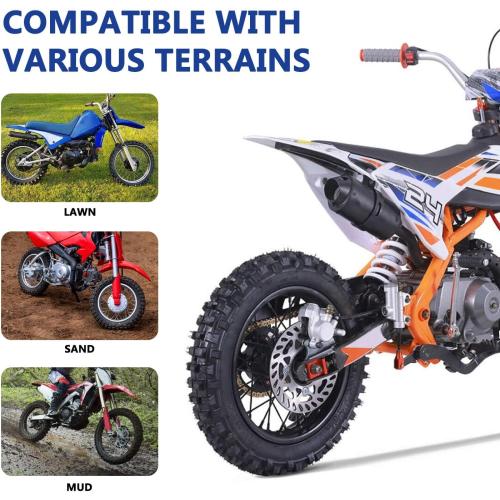 3.00-12 80/100-12 Dirt Bike Rear Rim Wheel Tire With 12mm Bearing for 50cc 110cc 125cc SSR125 TTR90 TTR110 PW80 CRF70 XR70 KX65 KLX110 RM65 Apollo TaoTao DB14 Coolster Pit Bike Motorcycle