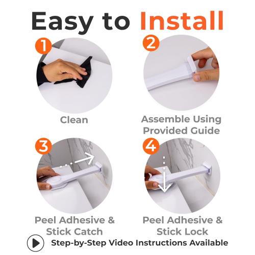 2-Pack Toilet Locks Baby Proof - Toilet Seat Locks for Toddlers with Adhesive - Toilet Latches Child Safety - No Tools Required