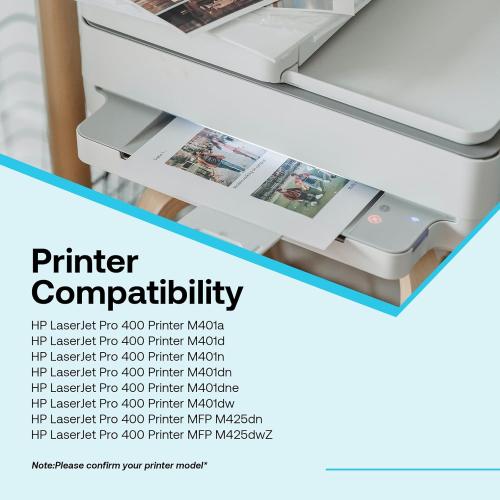 80A Toner Cartridge Black High Yield Compatible for HP 80A CF280X CF280A 80X use with HP LaserJet Pro 400 M410 M401D M401A M401N M401 Printer (2 Pack)