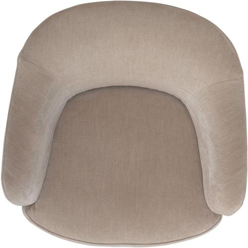 Accent Dining Chair with Castors - Squared Arm - Upholstry