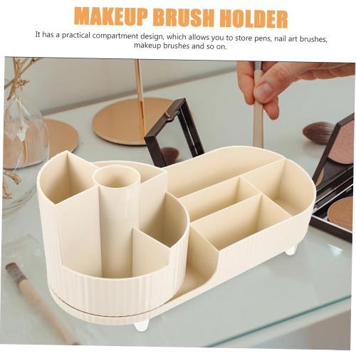 Rotating Makeup Brush Organizer Capacity Chic Cosmetic Storage for Vanity Multifunctional Brush Holder for Makeup and Stationery Design