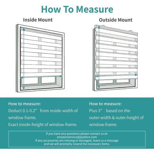 Joydeco Cordless Zebra Blinds for Windows, Dual Layer Free-Stop Zebra Shades Privacy Light Control for Day and Night, Light Filtering Sheer Blinds for Indoor Windows (Grey, 35 W x 75 H)