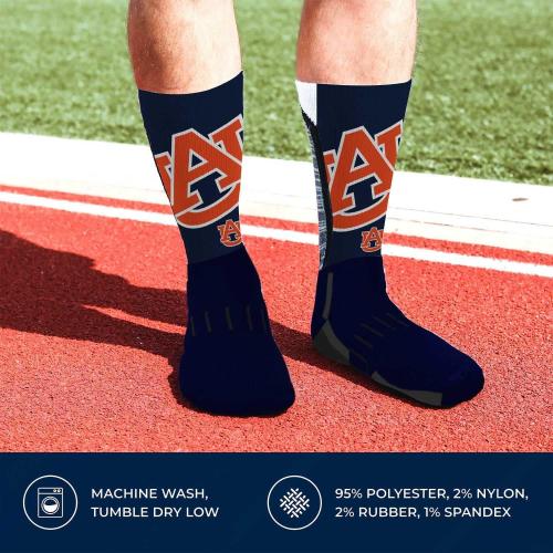 Size MD For Bare Feet NCAA Adult State and University Crew Socks - Polyester blend - Unisex - High-performance socks provide