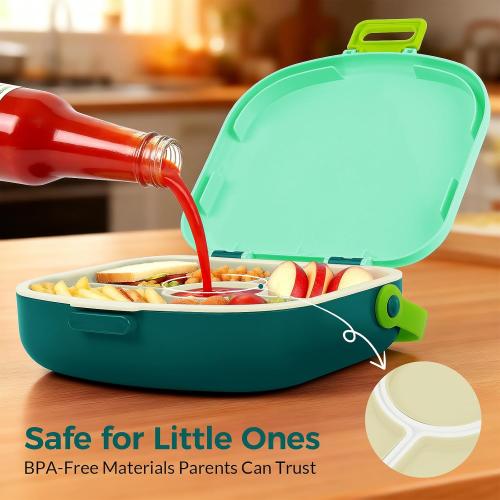 G.a HOMEFAVOR Lunch Box for Kids, Green, 41 oz