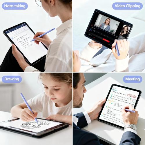 Stylus Pen for iPad 6-11th Gen 2X Fast Charge, Palm Rejection-Purple | Tilt Sensitivity, USB-C Charge, Compatible with 2018-2026 Apple Pencil iPad Pro 11/12.9/13, Air 3/4/5/M2/M3/M4, mini 5/6/7