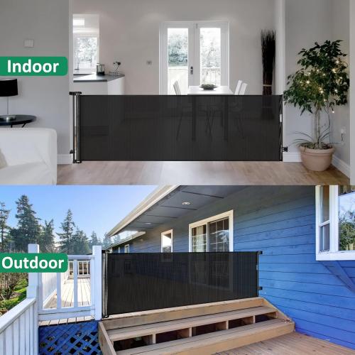 47in x 59in Retractable Baby & Dog Gate for Large Openings - Indoor & Outdoor Use