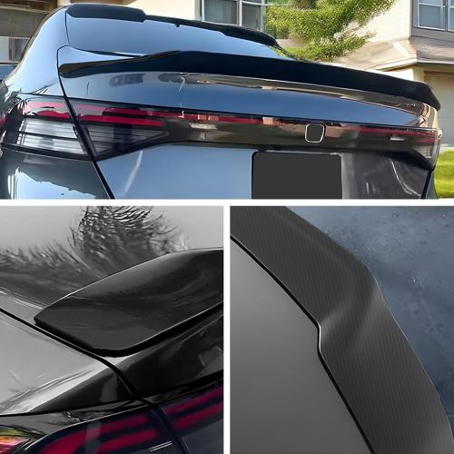 Rear Trunk Lip Spoiler R Style Highkick Wing Compatible with 11th Gen Honda Accord LX/EX/Hybrid Sport/Prime 2023 2024 2025 Sedan Accessories (Carbon Fiber)