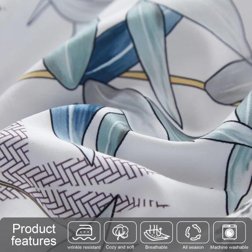 Comforter Set King Size - 7 Pieces Bed in a Bag, Bedding Set, Soft Lightweight Microfiber White Comforter Sets with Sheets and Pillows (White,King)