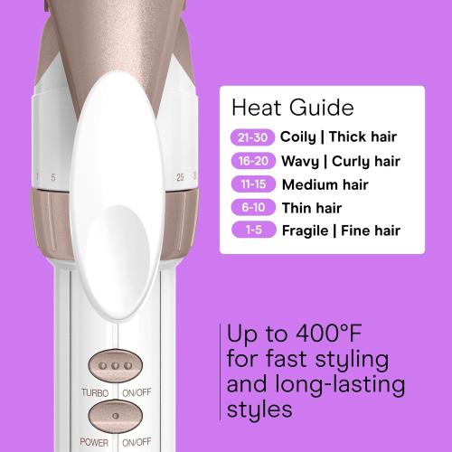 Conair Double Ceramic 1-Inch Curling Iron, 1-Inch Barrel Creates Classic Curls, Hair Curler for Use on Short, Medium, and Long Hair, White