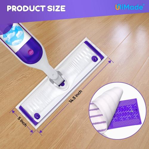 23 Pack Mop Pads Compatible with Swiffer Powermop, Washable Microfiber Pads Replacement for 13 ''-14.5 '' Mops - PowerMops Refills for Most Floor Types