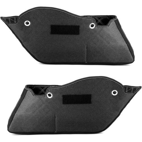 WeiSen Saddlebag Liners Non-Stretched Saddlebag Organizer Inserts Compatible with Harley Touring Road King Road Glide Street Glide Electra Glide 2014-2024 Factory Saddlebag, White Square