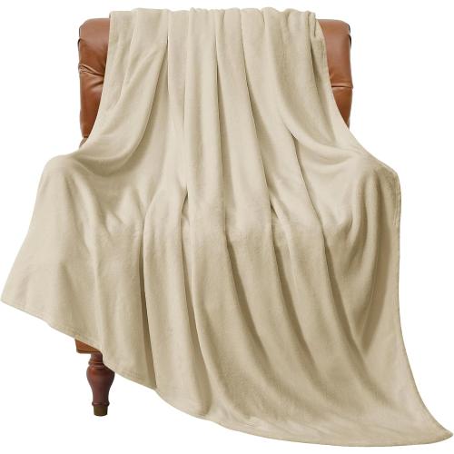 Fleece Blanket Soft Plush Throw for Couch Linen