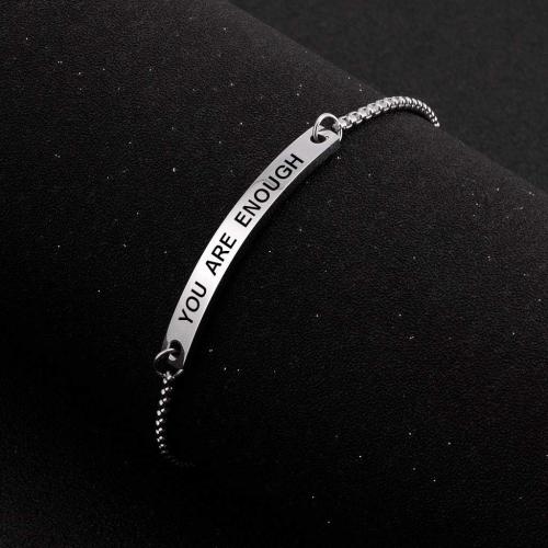 SOUSYOKYOSAM Women Bracelets for Women, Stainless Steel Inspiration Motivational Jewelry Gifts for Girl