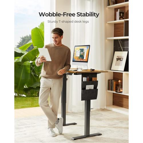 Marsail Standing Desk Adjustable Height Home Office Desk,48x24 Inch Electric Standing Desk, Stand up Desk with Storage Bag,Headphone Hook for Computer Workstations Desk 4 Memory Preset