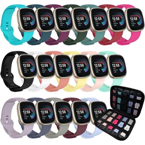 Sport Bands & Storage Case for Fitbit Versa 3/4,Sense1/ 2