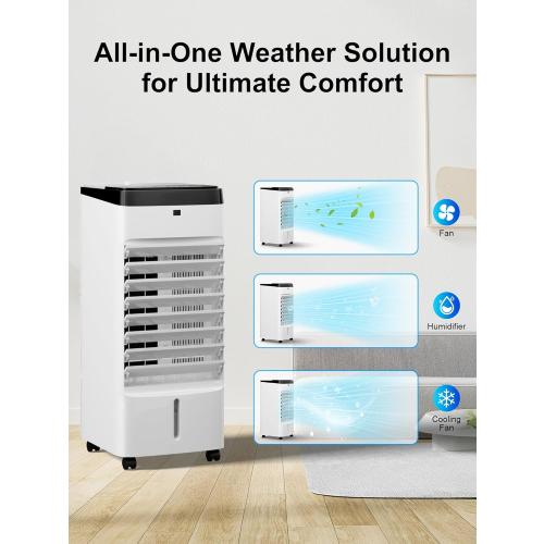 Uthfy Portable Air Conditioners, 3 IN 1 Evaporative Air Cooler with Detachable Water Tank, 6 Ice Packs, 12H Timer, 120° Oscillation, Remote, 3 Speeds, 4 Modes, Swamp Cooler for Bedroom, Office