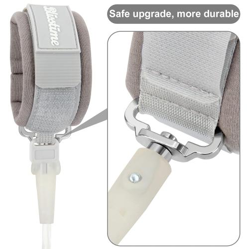 Blisstime Toddler Leash, Kid Leash Anti Lost Wrist Link with Key Lock Upgraded Baby Leash with Safety Wristband Rope for Babies Toddlers Child Kids (6.56ft/2m, Light Gray)