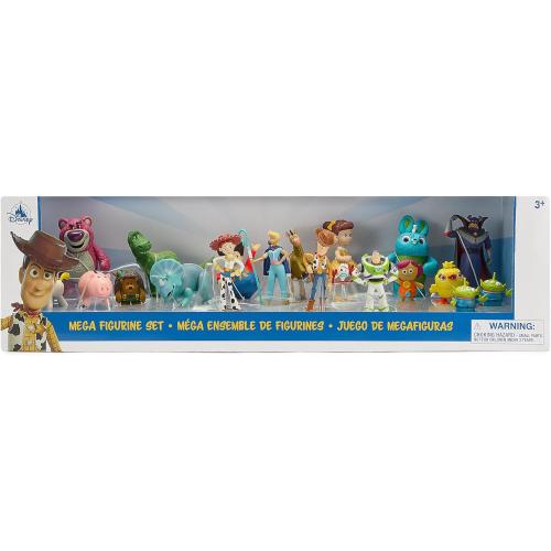 Disney Store Official Toy Story Mega Figure Set- 19 Fully Sculpted Figurines - Includes Woody, Buzz Lightyear, Jessie, Rex, & More - Perfect Pixar Gift for Fans of Toy Figures & Playsets