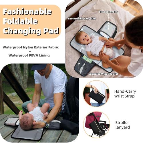 Diaper Bag Backpack with Changing Pad Pacifier Case, Baby Bag for Boy Girl Toddler - Large,Stylish, Waterproof Travel Quilted Diaper Bag for Mom - Baby Shower Gifts, Black