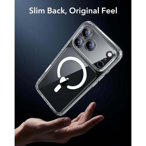 ESR for iPhone 17 Pro Max Case, Camera Control, Compatible with MagSafe, Shockproof Military-Grade Protection, Magnetic Phone Case for iPhone 17 Pro Max, Classic Hybrid Case, Clear