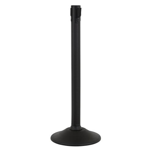 US Weight Sentry Stanchion with Retractable Belt, Easy Connect Assembly, Black, 6.5' Belt (2 Pack)