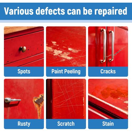 Red Touch Up Paint High-Gloss Apple Red Multi Surface Acrylic Touch Up Paint Pen Scratch Repair for Metal,Wall,Cabinets,Appliances,Wood,Door,Furniture,Enamel 1.5 Fl Oz