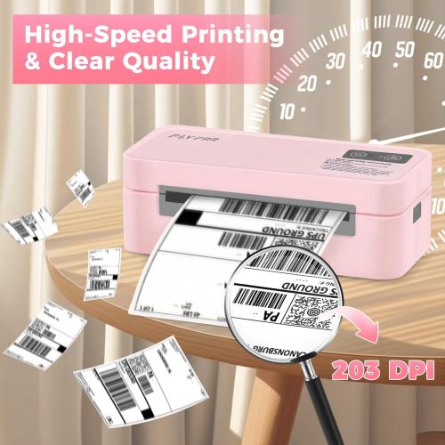 Bluetooth Thermal Label Printer, 4x6 Shipping Label Printer  (Pink)