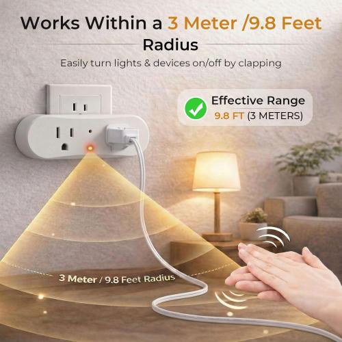 Kingdder Clapping Light Control Switch Clap On/Off Sound Activated Switch