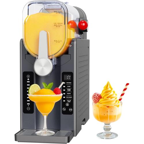 Slushie Machine: No Ice Needed All-in-One Slushy Maker for Home, Real-Time Temp Display, Auto-Clean, 6 Preset | Frozen Margaritas, Cocktails, Frappés, Ice Cream, Smoothies, Milkshakes,Summer Parties