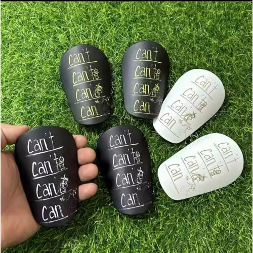 Generic Soccer shin Guards (Pads), White and Black