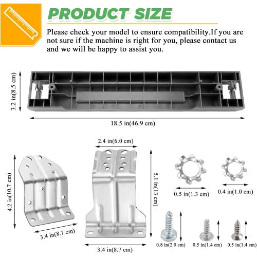 UPGRADED SKK-8K & SKK-7A Stacking Kit Fit for Samsung Washer & Dryer 27 Inch Front Load Laundry by Techecook - Samsung Stackable Washer Dryer Kit Including All Parts - Replace for SK-5A SK-5AXAA