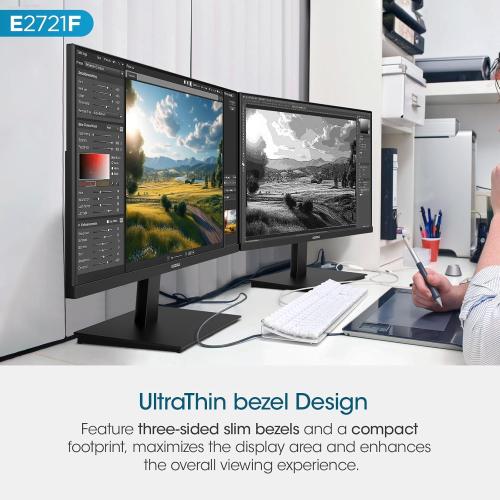 Size 27 KOORUI 27 Inch QHD (2560x1440) IPS Ultra-Thin Computer Gaming Monitor, 100Hz Refresh Rate, DCI-P3 95%, FreeSync & G-Sync, 1ms MPRT, VESA 100x100mm, Tilt Adjustable for Game and Work