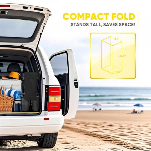 ‼️has mild stains and could have missing pieces ‼️Sekey Heavy Duty Beach Wagon with 9 Big Sand-Proof Wheels – 600lb Capacity, 200L Oversized Foldable Cart | Adjustable Handle & All-Terrain Tires for Sand, Camping, Groceries