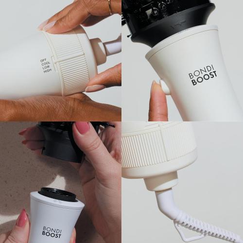 BONDIBOOST Blowout Brush Pro Hair Dryer [75MM], Oval Shape Styler Volumizer for Smooth/Frizz Free Results Great All Types 3X Heat/Speed Options 360° Airflow Vents, (WDD05) ‼️needs to be cleaned‼️