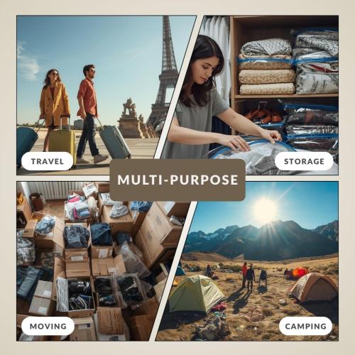 25 Pack Vacuum Storage Bags with Pump, Compression Space Saver for Comforter, Bedding, Blanket Storage, Vacuum Seal Bags for Clothing, Luggage and Closet Organizer