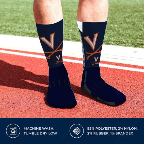 For Bare Feet NCAA Adult State and University Crew Socks - Polyester blend - Unisex - High-performance socks provide