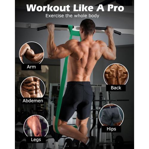 Zacro Resistance Bands, 6 Resistance Levels Pull Up Assistance Bands, Exercise Bands for Men&Women, Heavy Duty Resistance Band Set with Door Anchor, for Working Out, Muscle Training, Physical Therapy