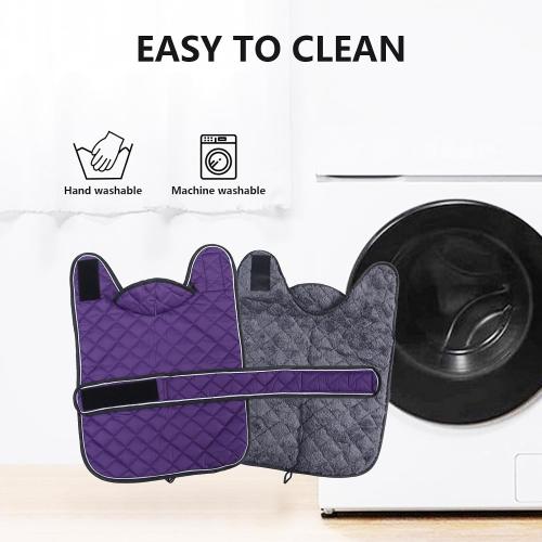 Warm Thermal Quilted Dachshund Coat,Dog Winter Coat with Warm Fleece Lining,Outdoor Dog Apparel with Adjustable Bands for Medium,Large Dog-Purple-M