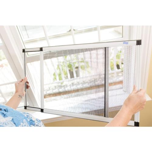 Fenestrelle Expandable Window Screen – 20″ H × 28″–54″ W Horizontal, 2‑Way Adjustable Window Screen with Flame Resistant Fiberglass Mesh, Pack of 2