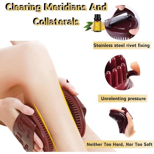 2Pcs Meridian Massage Brush, Full Body SPA Relaxation Massager Brush, Acupressure Meridian, Scalp Massage, Full Body Relaxation Comb,Beauty Salon Professional MeridianBrush