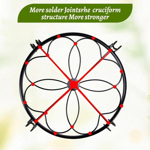 1/2/4 Pack 10/12 Inch Heavy Duty Iron Plant Stands - Rustproof Metal Flower Pot Holder for Indoor Outdoor Use, Round Wrought Iron Planter Stand for Corner Gardening, Patio, Balcony Decor- Black (12IN2PCS)